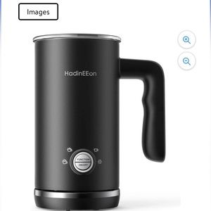 COPY - HadinEEon Fresh Breeze 4 in 1 Electric Milk Frother (5.1 oz/10.1 oz)Blac…